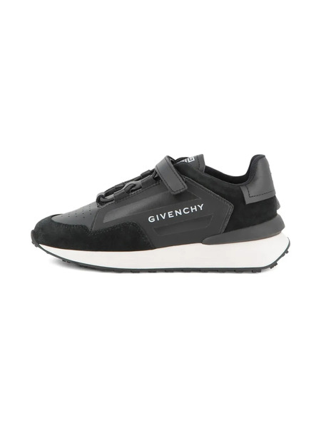  Givenchy Kids Suede Panelled Sneakers - Black 