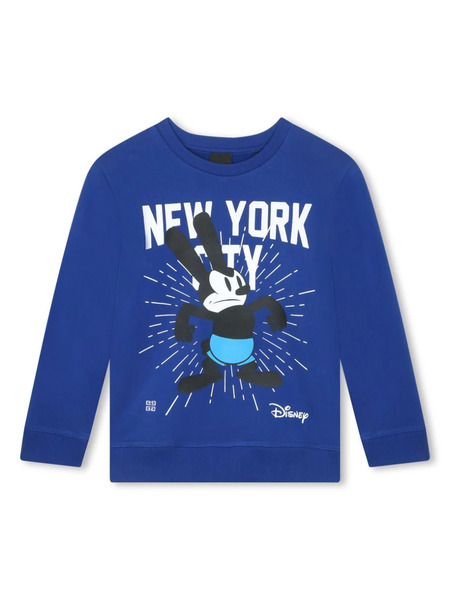  Givenchy Kids X Disney Oswald-print Cotton Sweatshirt - Blue 