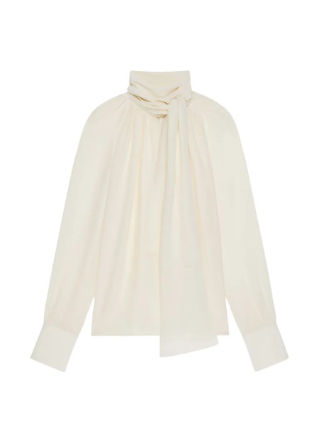  Givenchy Knot Collar Blouse - Neutrals 