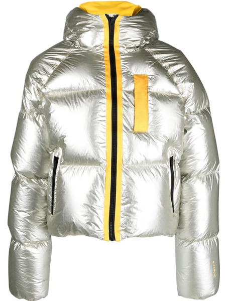  Givenchy Laminated Hooded Puffer Jacket - Silver 