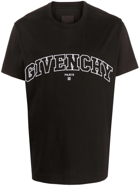  Givenchy Logo-embroidered Cotton T-shirt - Black 