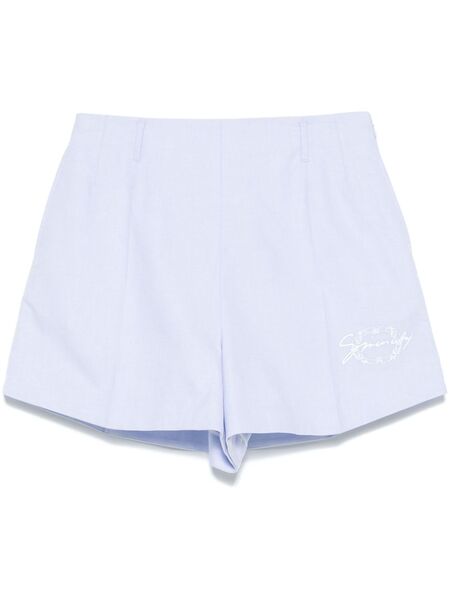  Givenchy Logo-embroidered Shorts - Blue 