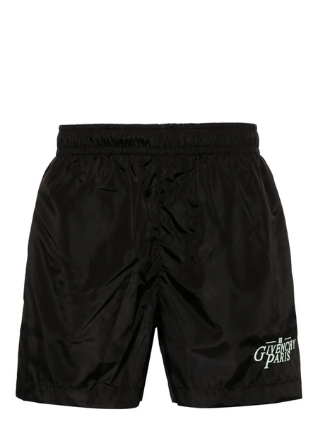  Givenchy Logo-embroidered Swim Shorts - Black 