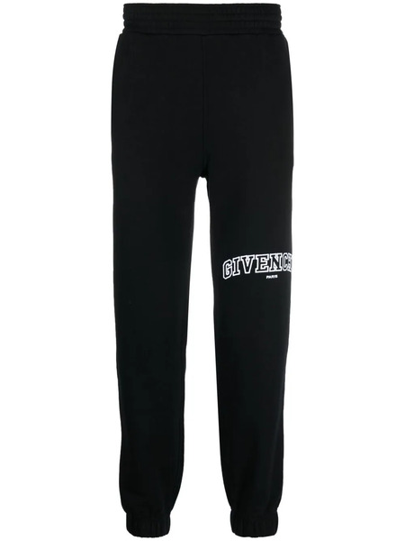  Givenchy Logo-embroidered Tapered Sweatpants - Black 