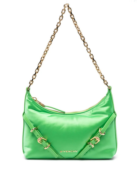  Givenchy Logo-lettering Zipped Shoulder Bag - Green 