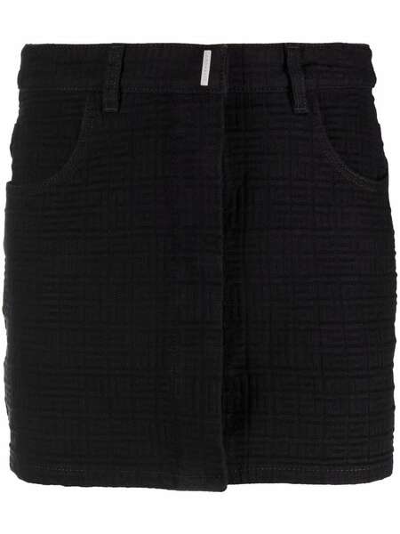  Givenchy Logo-monogram Mini Skirt - Black 