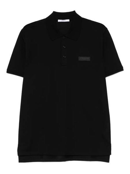  Givenchy Logo-patch Polo Shirt - Black 