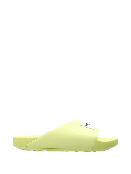  Givenchy Logo-patch Slides - Yellow 