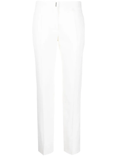  Givenchy Logo-plaque Tailored Trousers - White 
