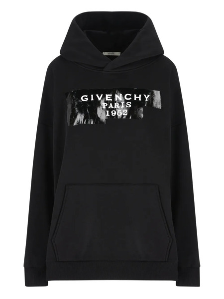  Givenchy Logo-print Cotton Hoodie - Black 