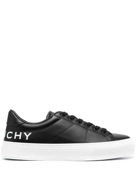  Givenchy Logo-print Leather Sneakers - Black 