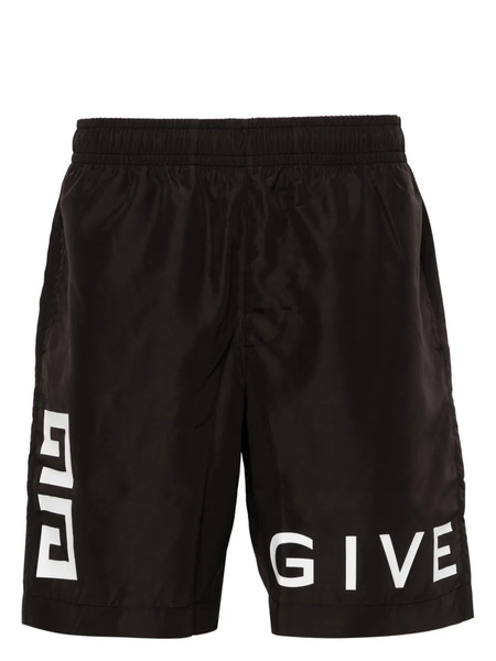  Givenchy Logo-print Swim Shorts - Black 