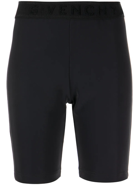  Givenchy Logo-waistband Biker Shorts - Black 