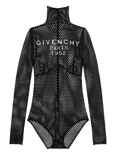  Givenchy Long-sleeve Mesh-effect Body - Black 