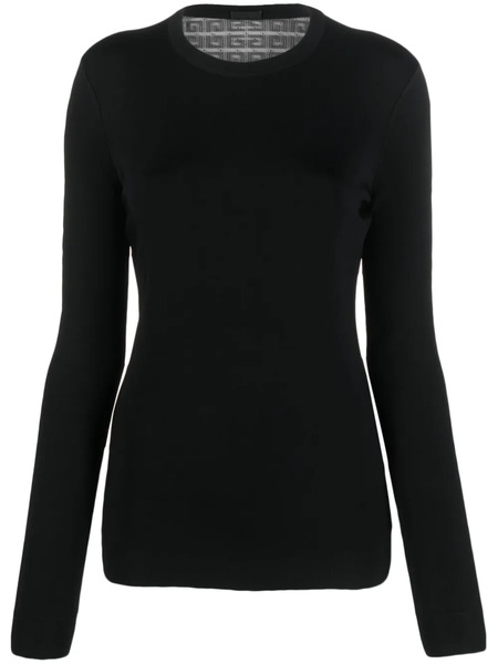  Givenchy Long-sleeve Round-neck T-shirt - Black 