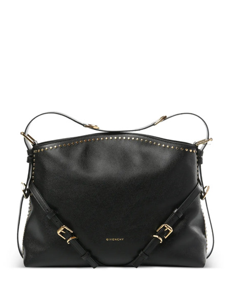  Givenchy Medium Voyou Studded Buckle Shoulder Bag - Black 