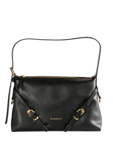  Givenchy Mini Voyou Buckle-strap Leather Shoulder Bag - Black 