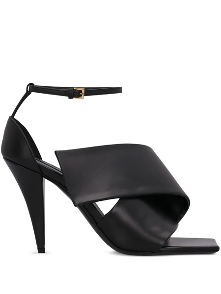  Givenchy 100mm Wrapped Ankle-strap Sandals - Black 