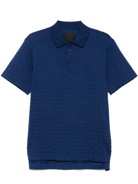  Givenchy Monogram 72 Jacquard Polo Shirt - Blue 