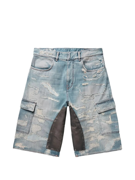  Givenchy Multicutted Shorts - Blue 