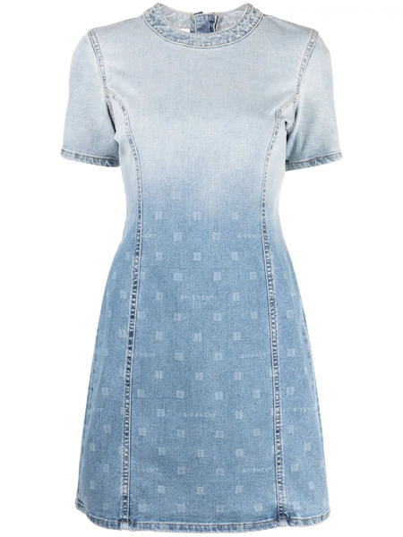  Givenchy Ombré-effect Denim Minidress - Blue 