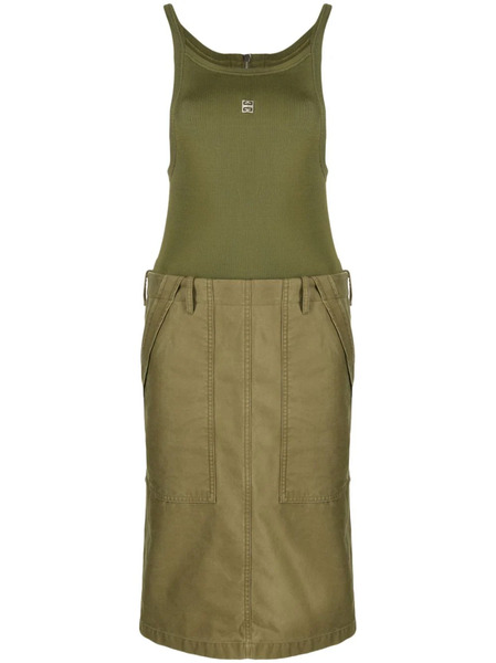  Givenchy Panelled Cargo Midi Dress - Green 