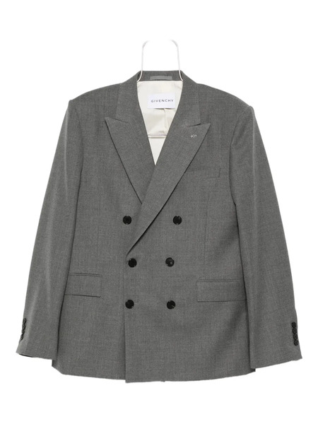  Givenchy Peak-lapel Wool Blazer - Grey 