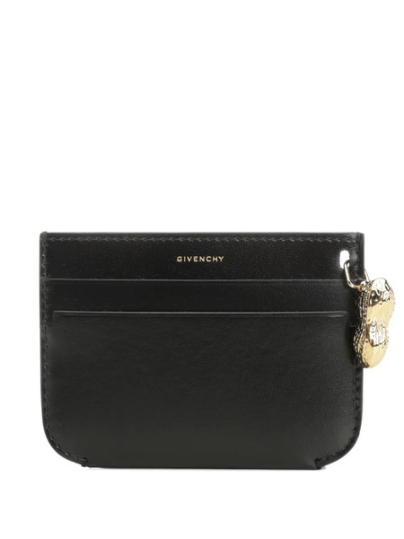  Givenchy Peanut Charm Leather Card Holder - Black 