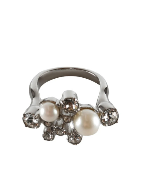  Givenchy Peral-detail Embellished Ring - Silver 