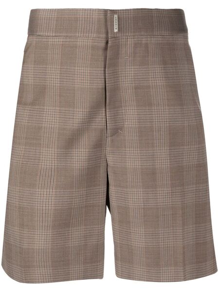 Givenchy Plaid Tailored Shorts - Neutrals 
