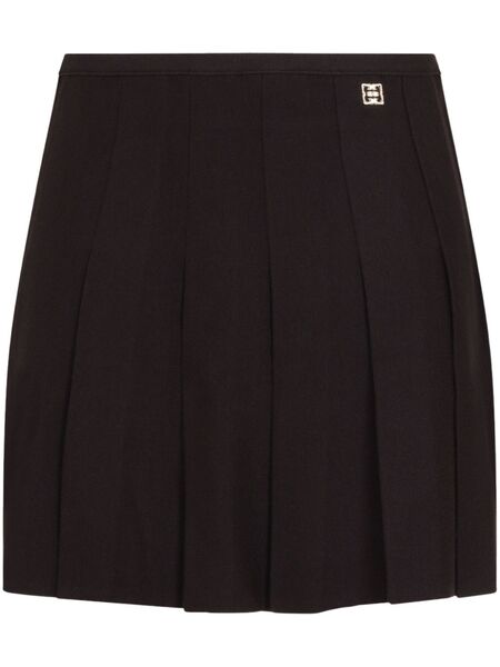  Givenchy Pleated Mini Skirt - Brown 