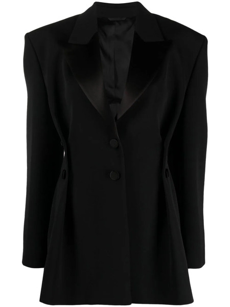  Givenchy Pleated Single-breasted Wool Blazer - Black 