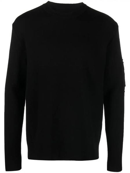  Givenchy Pocket-appliqué Wool Jumper - Black 
