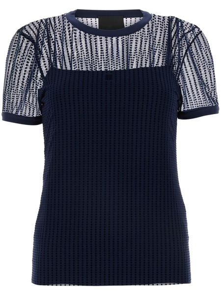  Givenchy Polka Dot Tulle T-shirt - Blue 