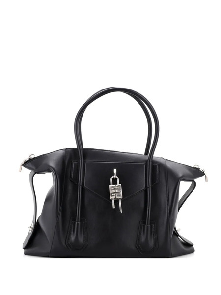  Givenchy Pre-owned Antigona Soft Lock Bag Leather Medium Satchel - Black 
