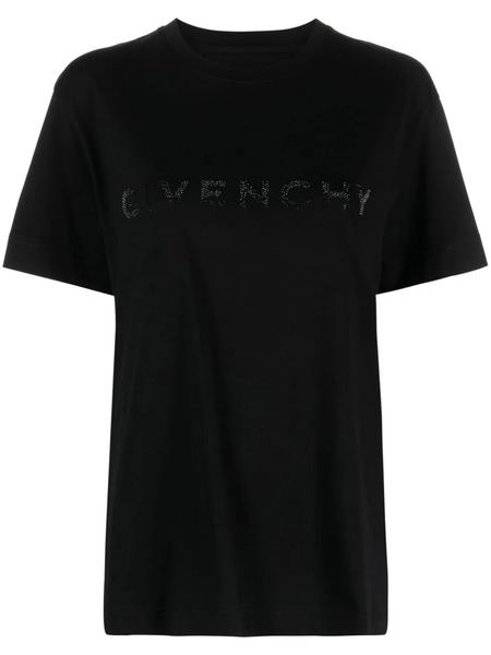 Givenchy Rhinestone-embellishment Cotton T-shirt - Black 