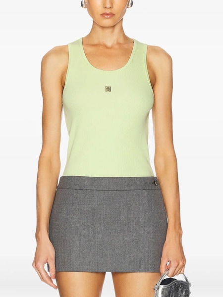  Givenchy Ribbed Logo-detail Tank Top - Green 