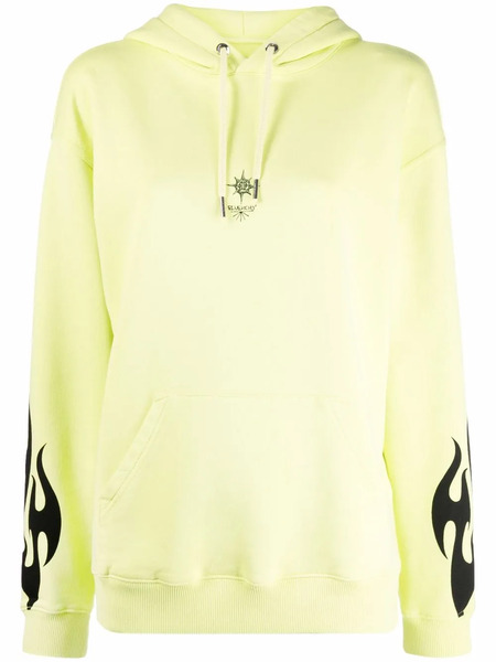  Givenchy Sacred Heart Print Drawstring Hoodie - Yellow 