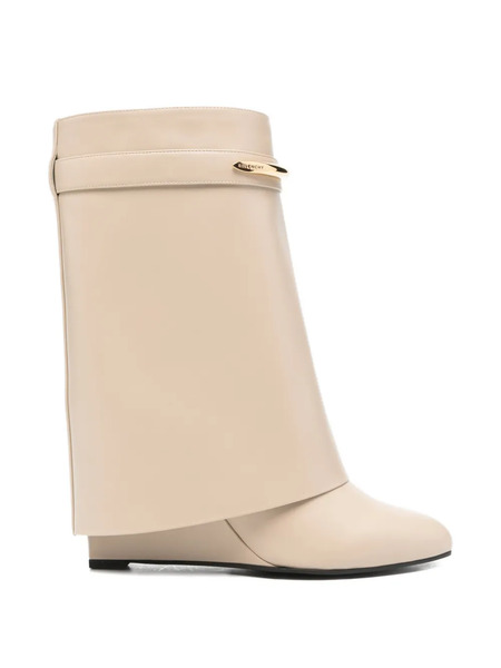  Givenchy Shark Pinch Heel Ankle Boots - Neutrals 