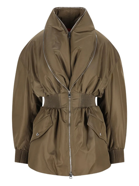  Givenchy Shawl-collar Elasticated Jacket - Green 