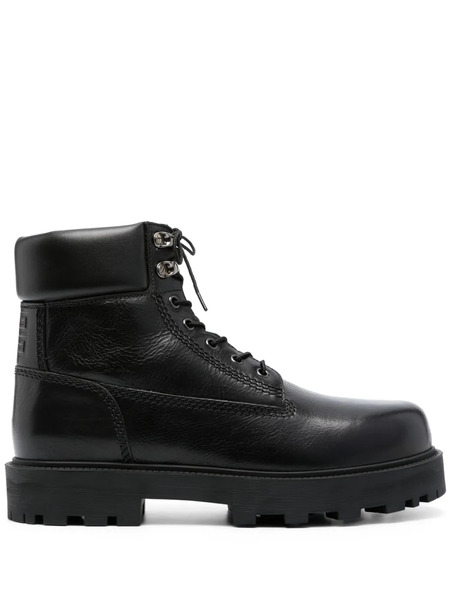  Givenchy Show 4g-motif Ankle Leather Boots - Black 