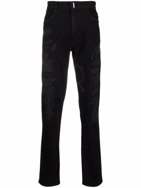  Givenchy Slim-fit Destroyed Jeans - Black 