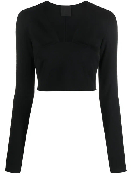  Givenchy Square-neck Cropped Top - Black 