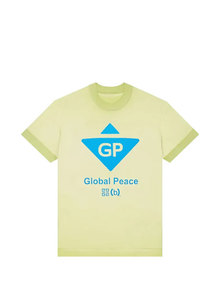  Givenchy Stadium Global Peace citrus Green T-shirt 
