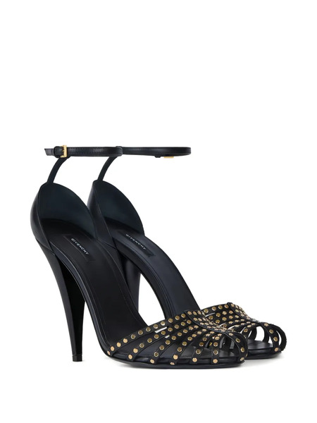  Givenchy Studded Heeled Sandals - Black 