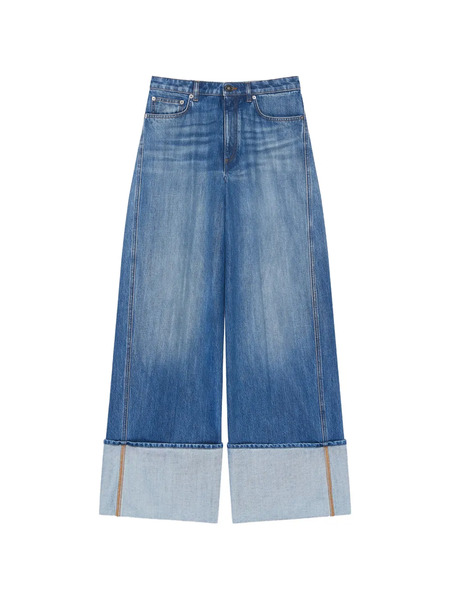  Givenchy Turn-up Cotton Jeans - Blue 