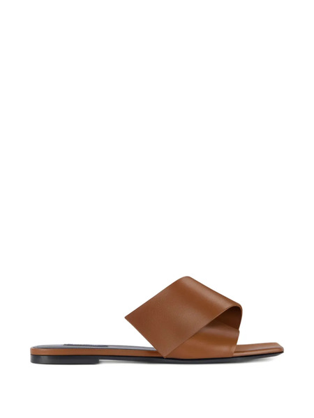  Givenchy Twisted Ribbon Flat Sandals - Brown 