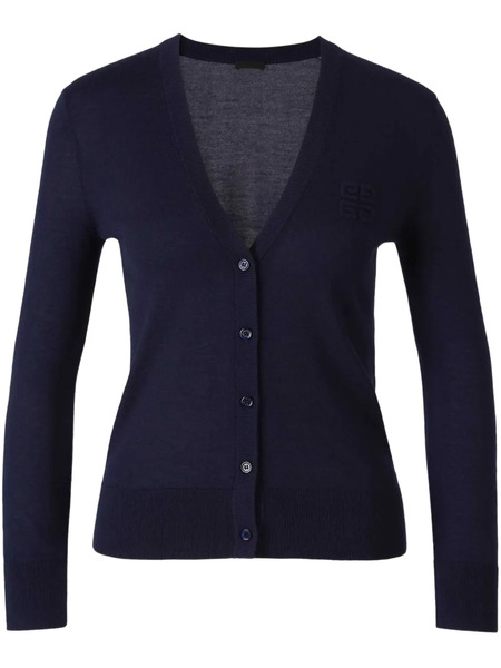  Givenchy V-neck Button-up Cardigan - Blue 