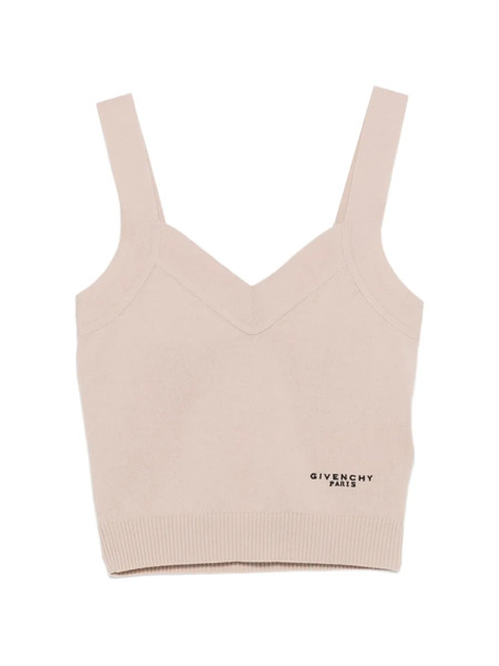 Givenchy V-neck Knit Top - Neutrals 