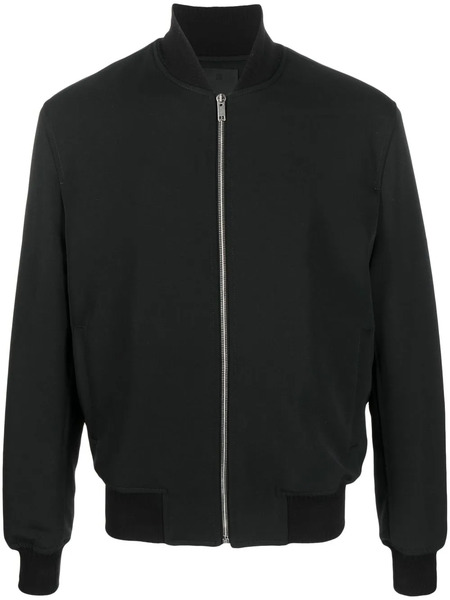  Givenchy Wool Logo Lettering Bomber Jacket - Black 